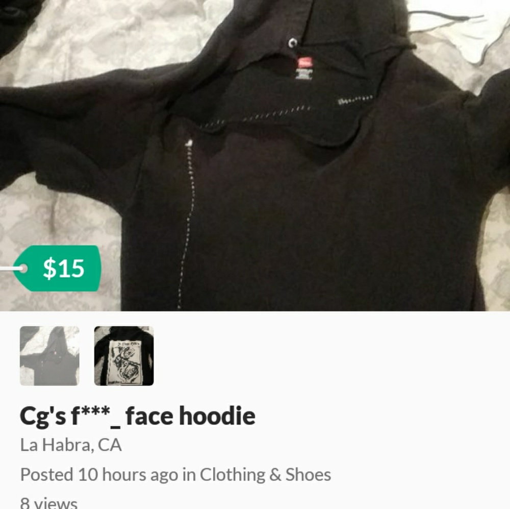 ***DIY F*** FACE HOODIE HAND SEWN